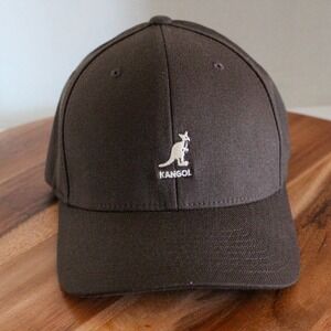 Kangol Wool Flexfit Baseball Hat Cap Dark Brown Large / XL 8650BC